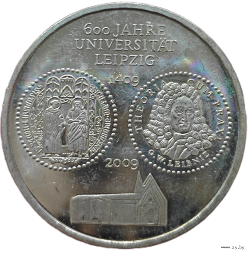 10 евро, 2009 600 лет университету в Лейпциге