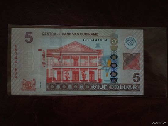 5 долларов Суринам 2012 г.