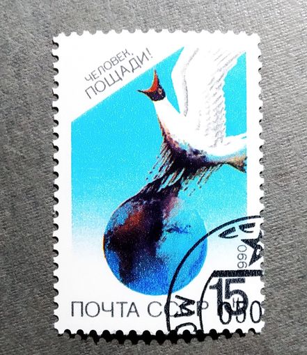 Марка СССР 1990 год Сохраним родную природу