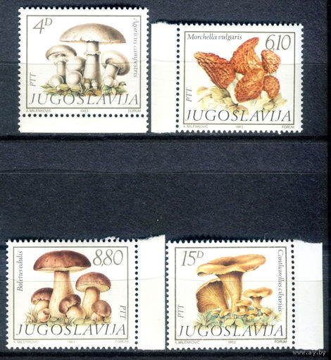 Югославия - 1983г. - Грибы. Флора - полная серия, MNH [Mi 1977-1980] - 4 марки