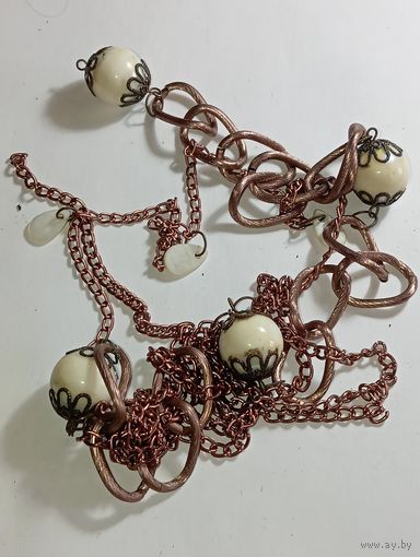 Бусы . Распродажа винтажный бижутерии с рубля !