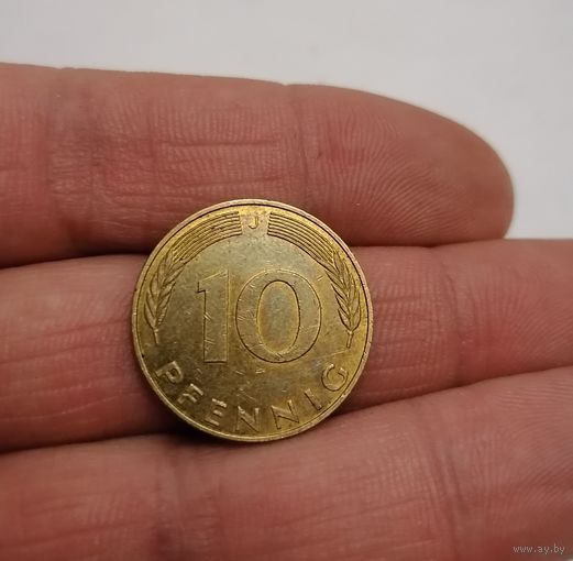10 пфеннигов 1991г (J). Германия.