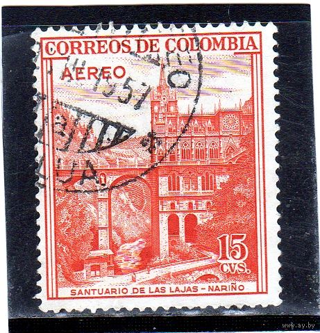 Колумбия.Ми-673.Храм Лас Ладжас, Нариньо Серия: Продвижение туризма, мотивы страны. 1954.