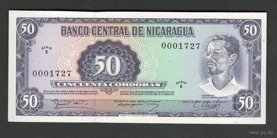 Никарагуа 50 кордоба 1979 года. Тип P-131. Состояние UNC!