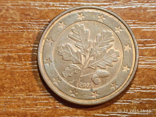 Германия 5 евроцентов 2005 J