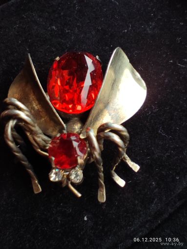 Брошь муха серебро ссср