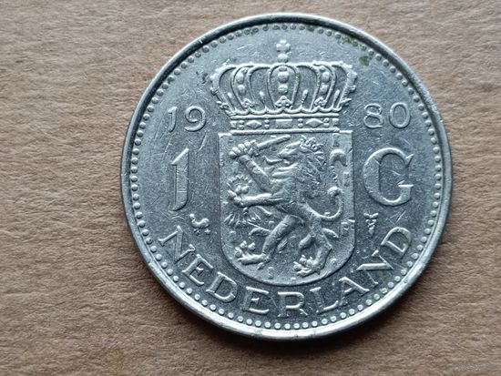 Нидерланды 1 гульден, 1980г. (D-107)