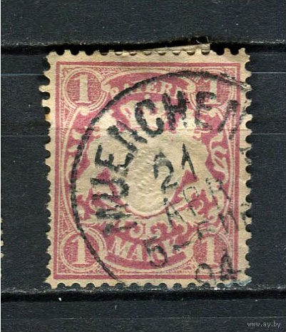 Королевство Бавария в составе Германской империи - 1870 - Герб - 1M - [Mi.53] - 1 марка. Гашеная.  (Лот 15HF)-T41P9