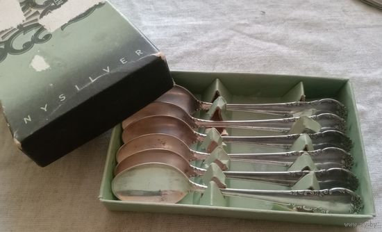 Набор красивых ложечек, 6 шт. Клейма старой Швеции. Распродажа коллекции.