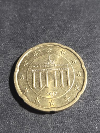 Германия 20 евроцентов 2017 F