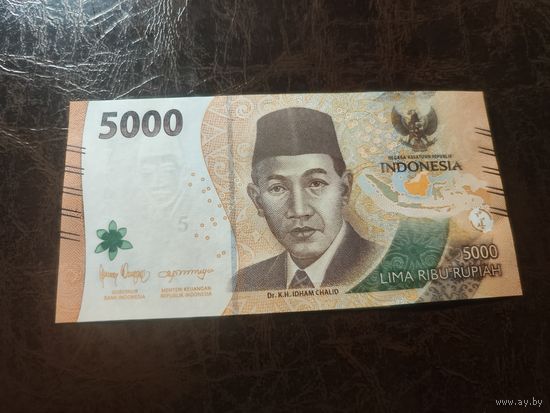 Индонезия 5000 рупий образца 2024 года AUNC pw164