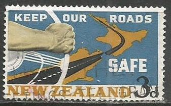 Новая Зеландия. Безопасность дорожного движения. 1964г. Mi#432.