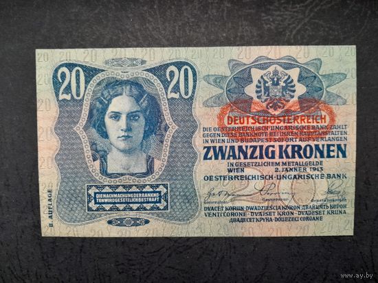 20 крон 1919 года. Австрия.  аUNC. Распродажа