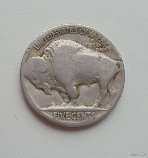 США 5 центов 1913-1938 год бизон индеец