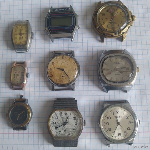 Лот часов в ремонт или на запчасти. С рубля