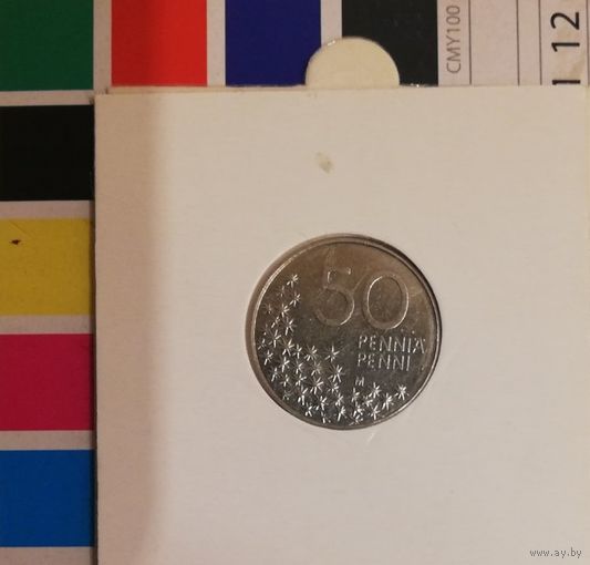 Финляндия 50 пенни 1992 в холдере