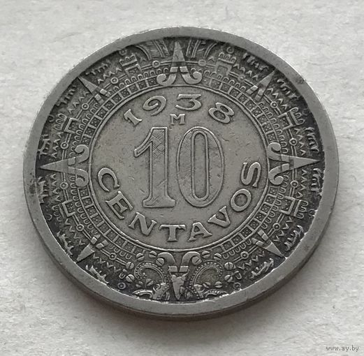 Мексика 10 сентаво 1938 - неплохая!