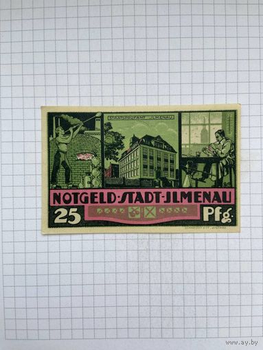 Нотгельд 25 пфеннигов Германия Ильменау-0501