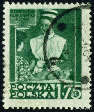 Медицина Польша 1953 год 1 марка