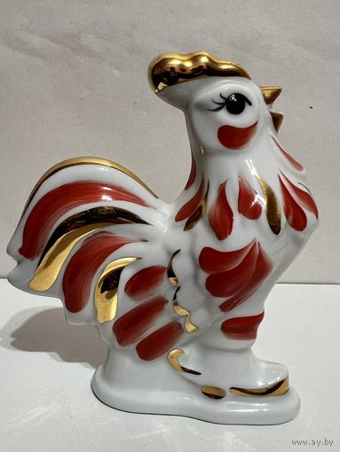 Статуэтка фарфоровая "Петушок золотой гребешок", "Петух". АУКЦИОН не с рубля.  ДФЗ