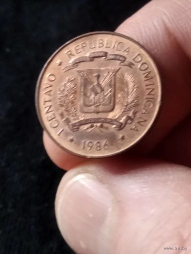 19. Распродажа! Республика Доминикана 1 сентаво 1986 г. Нечастая!