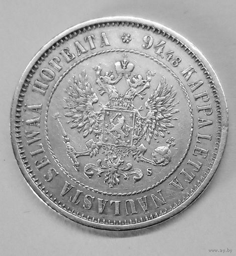 Финляндия 1 марка 1874 год