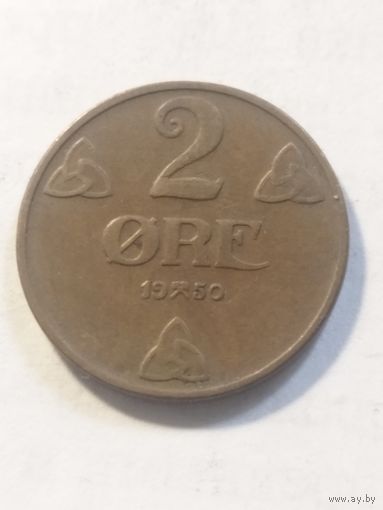 Норвегия 2 оре 1950