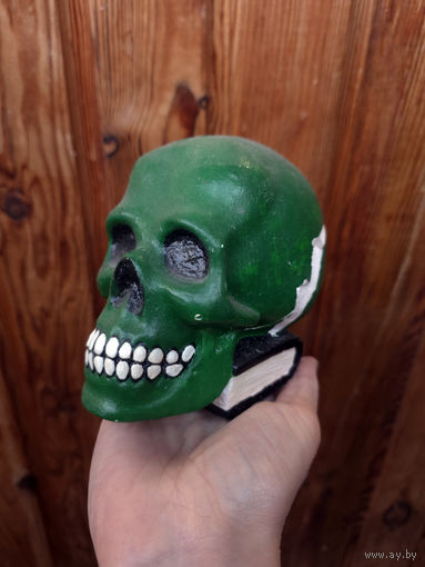 Лот С 1 РУБЛЯ! много лотов! Копилка черепок зеленый