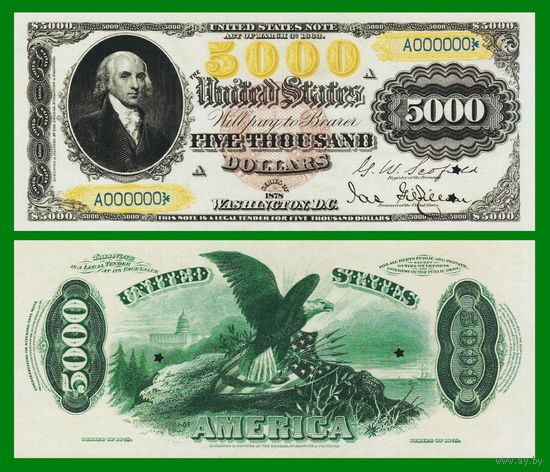 [КОПИЯ] США 5000 долларов 1878 г.
