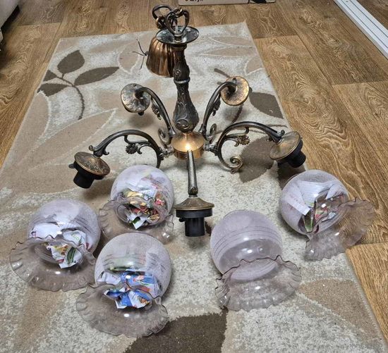 Люстра потолочная Ромашка Ивица На пять рожков. Back to USSR