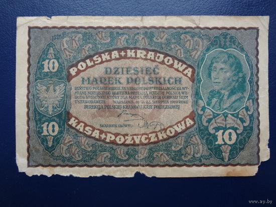 Польша 10 марок 1919 г.