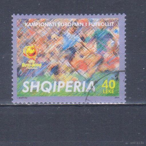[1692] Албания 2004. Спорт.Футбол.Чемпионат Европы. Гашеная марка.