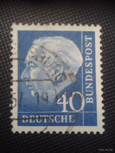 ФРГ. Т.Хойс. 1956г. гашеная