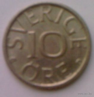 Швеция 10 эре 1989