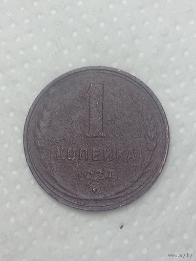 СССР 1 копейка 1924 года . Гладкий гурт .