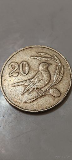 Кипр 20 центов 1983