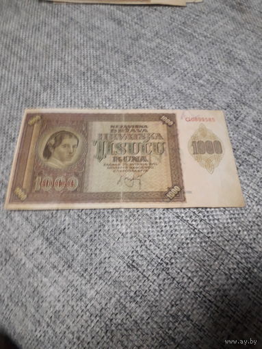 ХОРВАТИЯ 1000 куна 1941 год G0899585