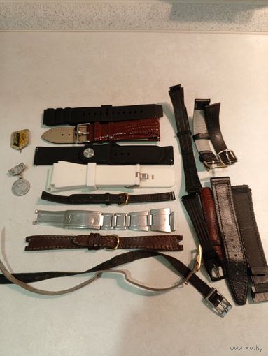 Ремешки для часов + 2 значка СССР