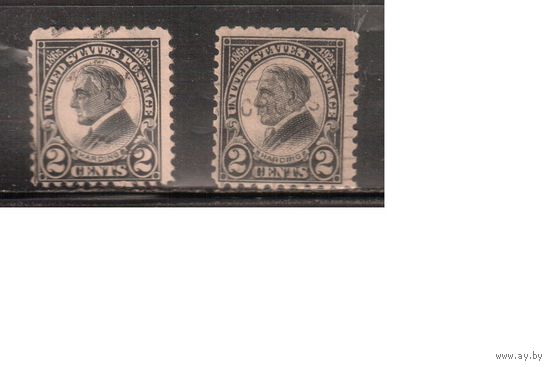 США-1923, (Скотт.610,612),  гаш. , Стандарт, Президенты,Хардинг, перф. 10+11