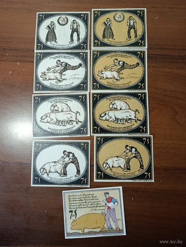 Серия нотгельдов 9 шт