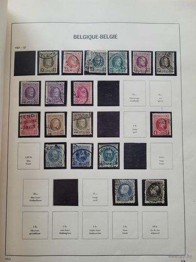 С 1 руб. Марки Бельгии 85 шт разных на 40 листах Davo