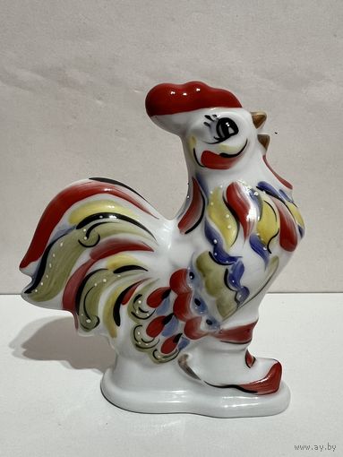 Статуэтка фарфоровая "Петушок ", "Петух"(с позолотой).  АУКЦИОН не с рубля . ДФЗ