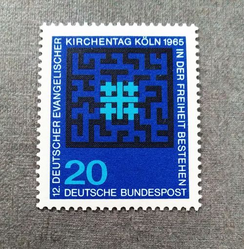 Марка Германия 1965 год День евангелитической церкви
