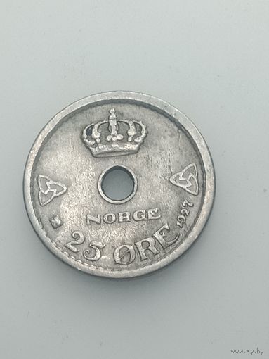 Норвегия 25 эре 1927 года .