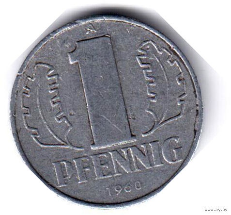 ГДР. 1 пфенниг. 1960 г.
