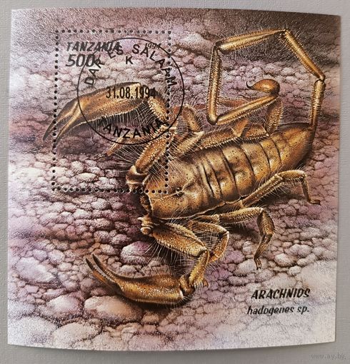 Скорпион. Паук. Танзания, 1994, блок.