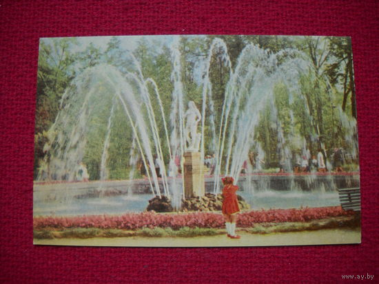 Петродворец. Фонтан Адам. Булгакова. Тарасова. 1968 г. Чистая.