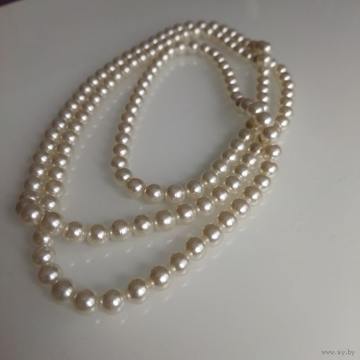 Бусы винтажные " под жемчуг"  Не стекло.105 см.