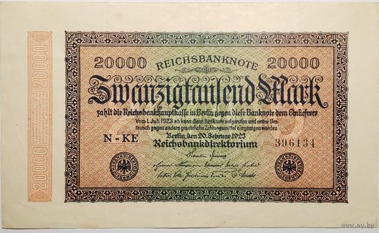 Германия 20000 марок 1923 г.
