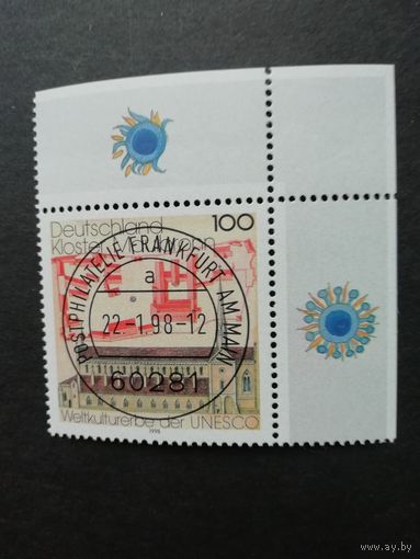 Германия. 1998 Марка "Мировое наследие монастырь Маульбронн под защитой ЮНЕСКО (UNESCO)" (гашеная с клеем) Mi.1966 каталог 1.00 евро